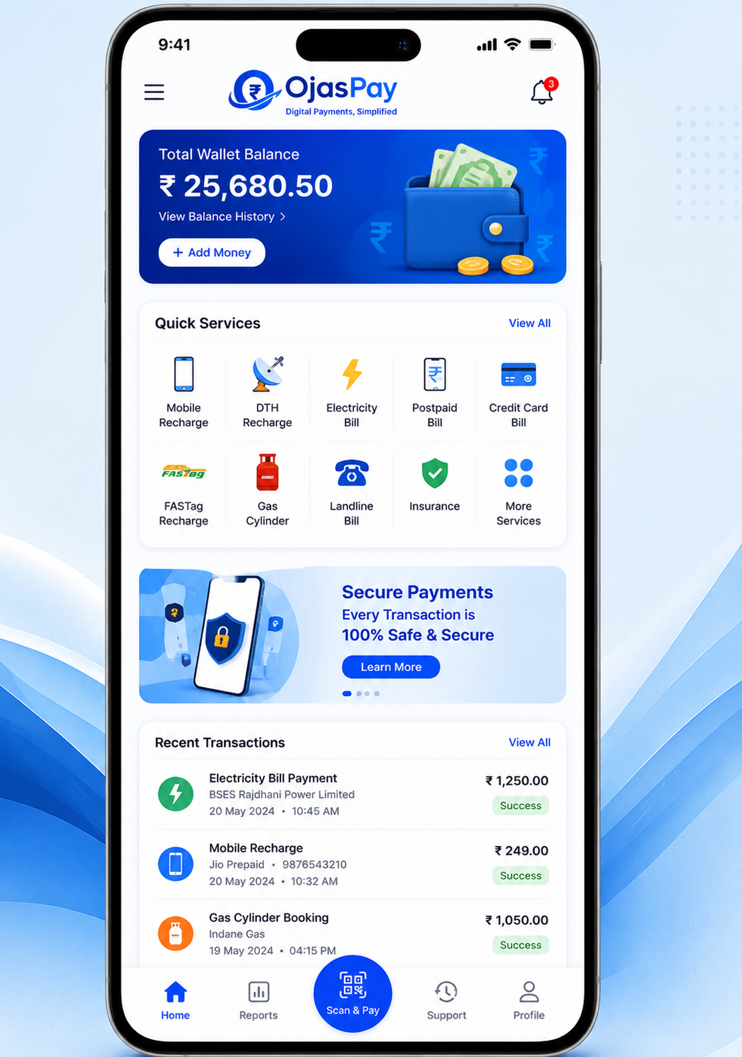 OjasPay App Preview